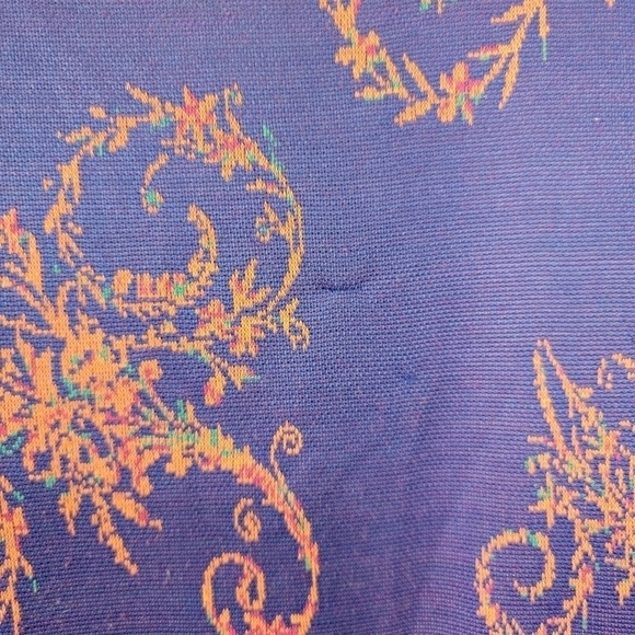 LuLaRoe | Amelia Purple & Orange Floral Scroll Dress Size Medium - Picture 4 of 6